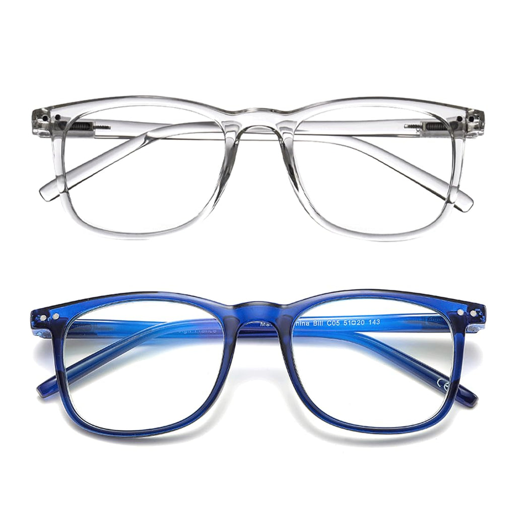 Blue Light Blocking Glasses Blue Blocker Computer Glasses for Men Women Anti Glare 400 UV & Eye Strain Fake Square Glasses