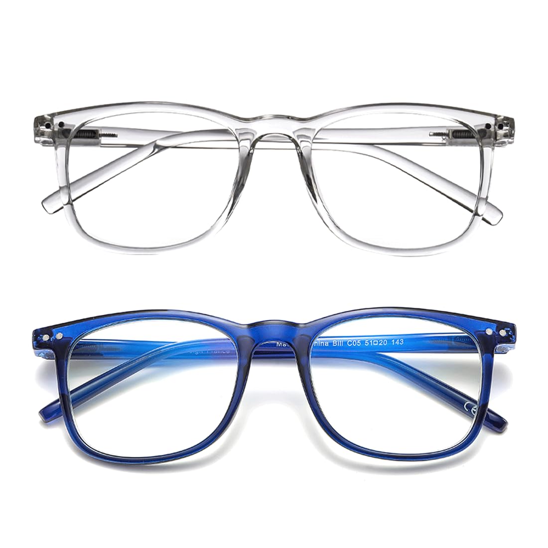Blue Light Blocking Glasses Blue Blocker Computer Glasses for Men Women Anti Glare 400 UV & Eye Strain Fake Square Glasses