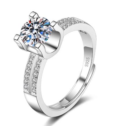 Female Imitation Moissan Diamond Ring