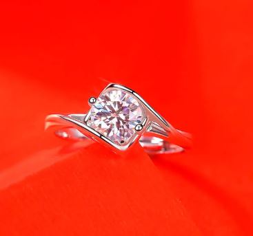 Female Imitation Moissan Diamond Ring