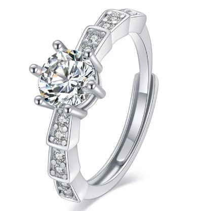 Female Imitation Moissan Diamond Ring