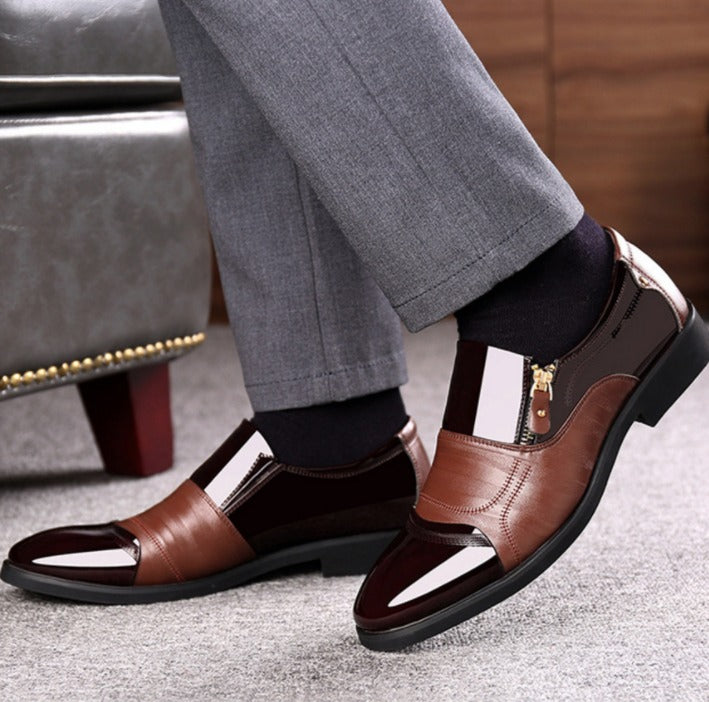 Men's Leather Shoes Sharp Pointed Outdoor Anti Slip