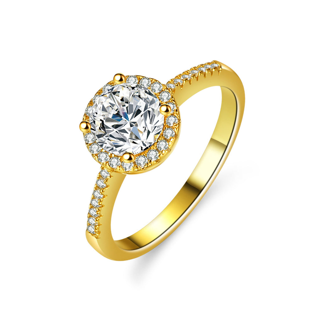 S925 Silver Ring with 1 Carat Moissanite Gemstone