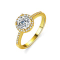 S925 Silver Ring with 1 Carat Moissanite Gemstone